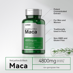 Cápsulas de <span class=keywords><strong>Maca</strong></span> Orgánica <span class=keywords><strong>Peruana</strong></span> Pura, Energía, Resistencia, Apoyo Inmunológico para Hombres, a Granel, OEM, 24 Meses de Vida Útil, No Apto para Mujeres Embarazadas - Product Image 4