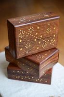 Boîte à Argent Rectangulaire en Bois pour Mosquée, Sadaqah et Eid Mubarak avec Compteur, Multifonction, Écologique, pour Rangement