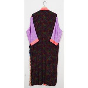 Robe vintage en soie recyclée Sari Kimono indien Patchwork robe de maternité robe tricotée vêtements de nuit d'été Robes de plage pour femmes à fleurs - Product Image 3