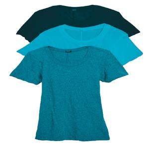 T-shirt à manches courtes de conception d'été écologique pour femmes Super doux en coton fin col en U coupe régulière léger compressé - Product Image 6