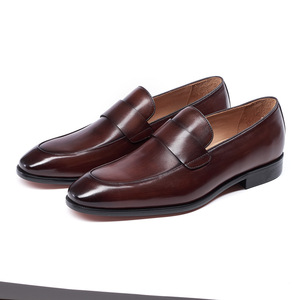 Bottes Chelsea en cuir pour hommes, bottines à enfiler, chaussures classiques décontractées et habillées, confortables, en cuir véritable - Product Image 4