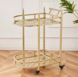Chariot de service de luxe en métal décoratif de la meilleure qualité pour la maison hôtels et restaurants utilisés dans un design moderne - Product Image 4