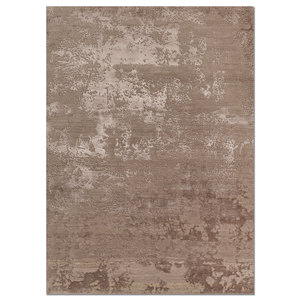 Kavi Hand Knotted <b>Wool</b> & Bamboo Silk Rugs Beige & <b>Brown</b> Project Error-for Kitchen Esk-431 - Product Image 1