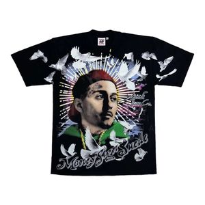 เสื้อยืดผ้าฝ้ายลายฮิปฮอปดีไซน์วินเทจหรูหราแบรนด์ - Product Image 4