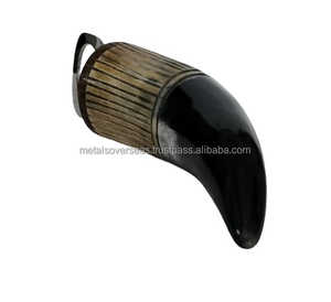 Venta al por mayor de abrebotellas de acero inoxidable hecho a mano y cuerno con logotipo personalizado diseño redondo moderno-Marca de metal en el extranjero - Product Image 5