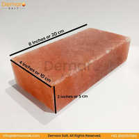 Élégantes tuiles de sel rose de l'Himalaya naturel 20x10x5 cm, sculptées, pour la décoration murale des salles de spa, nouvelle technique, sel Demaro.