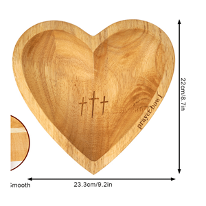 <b>Valentine</b> Gift Heart-Shape <b>Candle</b> Holder, Acacia Wood Bowl, Wooden Bowl For <b>Candles</b> For Home Tabletop Decoration Made In Vietnam - Product Image 3