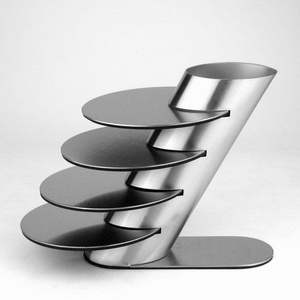 Juego de Posavasos Modernos de Acero Cepillado, Diseño Circular Minimalista, Base Antideslizante para Mesa, Venta al por Mayor - Product Image 6