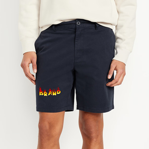 Pantalones cortos deportivos informales de verano para hombre, transpirables, 100% de algodón, Color sólido, ecológicos, de secado rápido, tela Oxford teñida lisa - Product Image 1