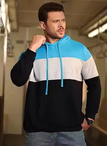 Sudadera con capucha informal de manga larga con estilo para hombre 2025, bloque de Color, bolsillo de canguro, todos los días, invierno, patrón liso teñido - Product Image 3