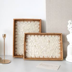 ถาดรองแก้วกาแฟลายหอยมุกถาดใส่ม็อบโมเสคถาดรองจานชามเป็นมิตรต่อสิ่งแวดล้อม - Product Image 6