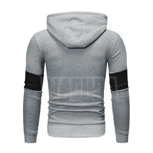 ออกแบบโลโก้ตามสั่ง เสื้อฮู้ดดี้ผ้าคอตตอนผสมคุณภาพสูง สีพื้น สไตล์ลำลอง ไซส์ใหญ่สำหรับผู้ชาย - Product Image 2