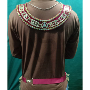 Delantal de Sacerdote Alto de la Orden Real Arquitectónica con Collar y Joyas Rojo-HSE - Product Image 2