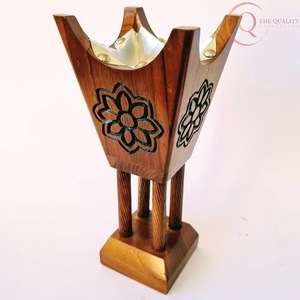 Boîte à encens religieuse classique en bois avec couvercle et cendrier pour une combustion paisible, propre, naturelle et durable des parfums - Product Image 4