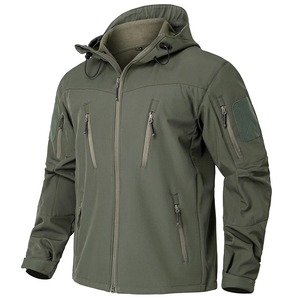 Chaquetas de lluvia con capucha y cremallera para hombre, chaquetas Softshell de invierno para hombre, chaquetas cortavientos OEM para nieve, venta al por mayor - Product Image 6