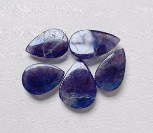 Lote de tamaño mixto de piedras preciosas sueltas de corte de cabujón de pera de iolita Natural de la mejor calidad para accesorios de joyería - Product Image 6