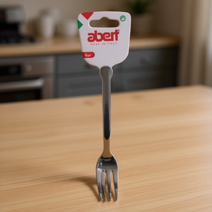 Juego de 6 tenedores para postre Abert de acero inoxidable con acabado cromado pulido reflectante de 14.4 cm - Product Image 3