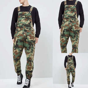 Unisex Overalls Jumpsuit Camouflage Denim 100% Cotton Front Flare Pocket Adjustable Breathable Costumes Straight <b>Jeans</b> Dungaree - Product Image 6
