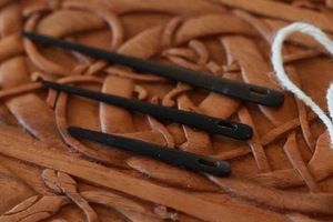 Aguja de Bordar de Cuerno de Búfalo, Aguja de Bordar Puntiaguda para Lana y Hilo, Accesorio de Costura Duradero para Tufting y Costura - Product Image 5