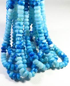 Magnifique opale naturelle en cristal, rondelle teinte bleu ciel dégradé, 9 mm, 16 pouces, brin, qualité supérieure, coupe lisse, fournitures pour la fabrication de bijoux - Product Image 6