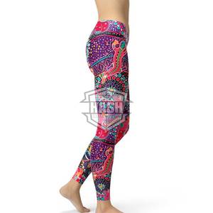 กางเกงเลกกิ้งผ้าสแปนเด็กซ์ระบายอากาศได้ดีดีไซน์ยอดนิยมใส่เล่นโยคะ - Product Image 3