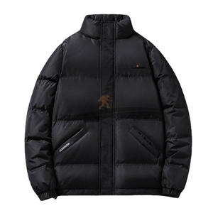 Blouson matelassé avec logo personnalisable pour hommes Veste d'hiver style bombardier Manteau à bulles rembourré avec fermeture éclair Vêtements d'extérieur chauds à la mode - Product Image 1