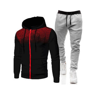 Chándal deportivo con cremallera cómodo personalizado para hombre, nueva tendencia con logotipo bordado personalizado, características de maternidad de talla grande - Product Image 1