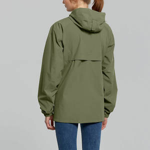 Chaqueta Impermeable Unisex a Rayas con Capucha y Cierre de Cremallera |   Concha de Campo Verde Oliva |   Chaqueta Deportiva Táctica para Exteriores - Product Image 5