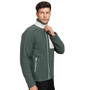 เสื้อแจ็กเก็ตขนแกะสำหรับผู้ชายและผู้หญิงเสื้อลำลองอบอุ่นมีซิปปกตั้งโลโก้แบบกำหนดเองสำหรับฤดูหนาว - Product Image 3