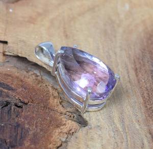 Pendentif en argent sterling améthyste, pierre de naissance de février, bijoux en pierres précieuses faits à la main, cadeau élégant pour femmes - Product Image 5