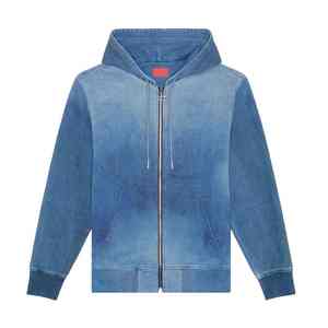 Nuevas Sudaderas con Capucha Extra Grandes para Hombre, Tejidas en Mezclilla, con Logotipo Personalizado, 100% Algodón, Resistentes al Viento, de Color Sólido, Estilo Urbano, Lavado Ácido - Product Image 1