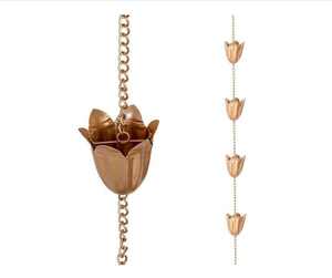 Chaîne de pluie en métal de qualité supérieure pour le drainage des gouttières de toit de jardin - Product Image 5