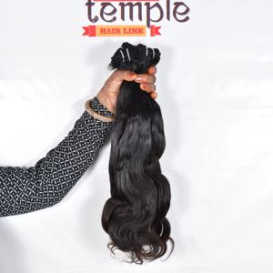 Wholesale 100%Raw Silk Color Hair Black Virgin <b>Body</b> <b>Wave</b> Natural color hair black women Bundles Human Vietnamese Hair Extensions - Product Image 4