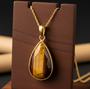 จี้925รูปวงรีทรงหยดน้ำสไตล์โบฮีเมียนโซ่อันโอชะจี้คริสตัลบำบัดจี้แฟชั่น - Product Image 2