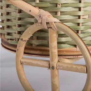 Unique Design Bamboo Fruit Basket Decoration Handcrafted <b>Bicycle</b> Shape Display Basket in Bamboo and Rattan - Product Image 4