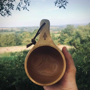 Tasse de camping Kuksa en bois fiable pour les soupes chaudes Tasse Kuksa en bois rustique faite à la main pour les repas en plein air de CRAFT ZONE EXPORT - Product Image 1