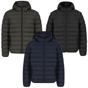 Chaqueta Acolchada con Capucha para Hombre, Impermeable, Cortavientos, Abrigo Cálido de Invierno, Liso, de Alta Calidad, Personalizable al por Mayor - Product Image 1