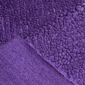 Wholesale custom Heavyweight 455gsm Embossed Lamb <b>Cashmere</b> <b>100</b>% Polyester Sherpa Fleece <b>Fabric</b> for Hoodie Coats - Product Image 4