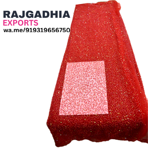 Tissu de mélange de broderie à la main de haute qualité pour les femmes, tissu de luxe pour la fête de mariage nouvelle séquence de style pour - Product Image 4