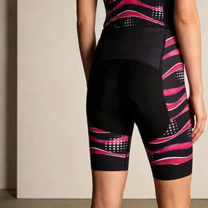 Pantalones Cortos de Ciclismo Ultra Transpirables de Secado Rápido y Alta Elasticidad con Estampado de Ondas Vibrantes para Ciclismo de Carretera, Montaña y Fitness al Aire Libre - Product Image 1