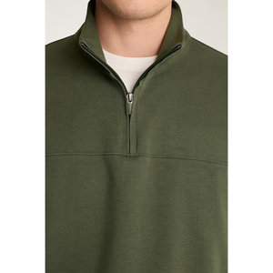 Sweat-shirt à col roulé mi-zippé personnalisé pour homme, 100% polyester, taille plus, col carré, quart de zip, imprimé, sweat-shirt uni pour homme - Product Image 4