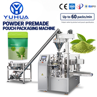Machine d'emballage automatique haute vitesse pour poudre de matcha en doypack, avec remplisseur à vis sans fin pour sachets refermables de poudre de thé