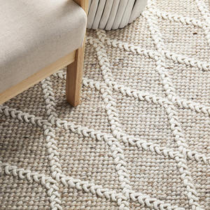 Alfombras Modernas de Lana Natural, Tejidas a Mano, con Diseño de Bucle, Alfombras de Lana Hechas a Mano con Diseño de Bucle para Sala de Estar - Product Image 3