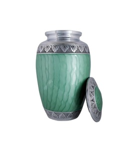 Urnas de cremación de nuevo diseño, urna funeraria de forma redonda de Metal, superventas, estilo americano personalizado para suministros funerarios - Product Image 3