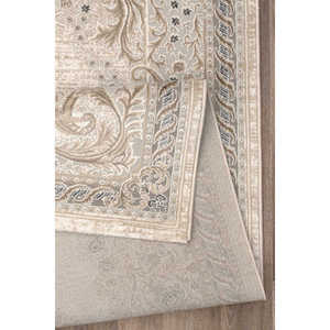 Tapis tissé moderne Lynosse Ivory pour salon, salle de séjour, chambre d'enfant, cuisine - Mélange doux de polyester et de polypropylène, poils moyens, fabriqué à la machine P1621 - Product Image 5
