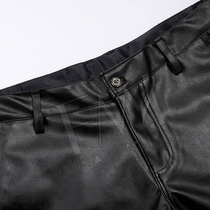 Pantalones cortos de cuero de alta calidad para hombre, secado rápido, transpirables, sólidos, teñidos, lisos, personalizables, cintura elástica, estilo informal - Product Image 2