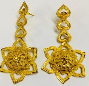 Bijoux en plaqué or 18 carats faits à la main de style vintage européen amérique boucles d'oreilles pour femmes zircon pierre principale perle terne pour cadeau - Product Image 6