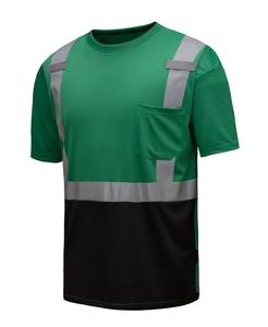 เสื้อสะท้อนแสงสะท้อนแสงทำงานเสื้อโปโลผู้ชายเสื้อคอวีแขนสั้นมองเห็นได้ชัด - Product Image 1