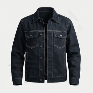Veste en jean en coton pour homme de haute qualité, devant droit, style décontracté, vêtements d'hiver, processus de revêtement personnalisé, style formel, vêtements d'extérieur - Product Image 1