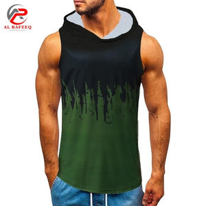 Mens Slim Fit Sleeveless <b>Hoodie</b> for Gym Training Bodybuilding Running <b>Workouts</b> Cotton Polyester Pullover Patchwork Pattern - Product Image 3